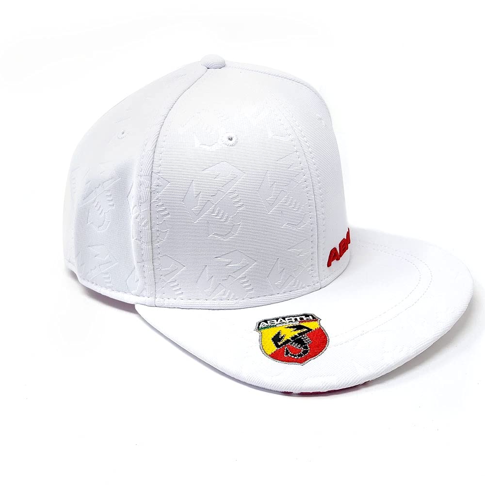 Abarth 21730 weißer Hut mit flachem Visier, White, One Size, Einheitsgröße von Abarth