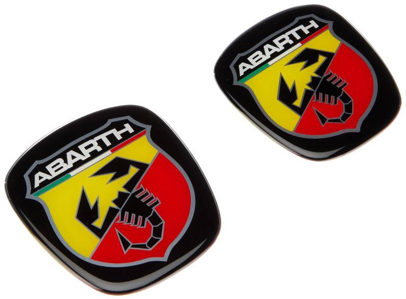 Abarth 3D Official Shield Logo Sticker für FIAT Punto Evo, Vorne und Hinten, 60 x 65 mm, 71 x 65 mm von Abarth