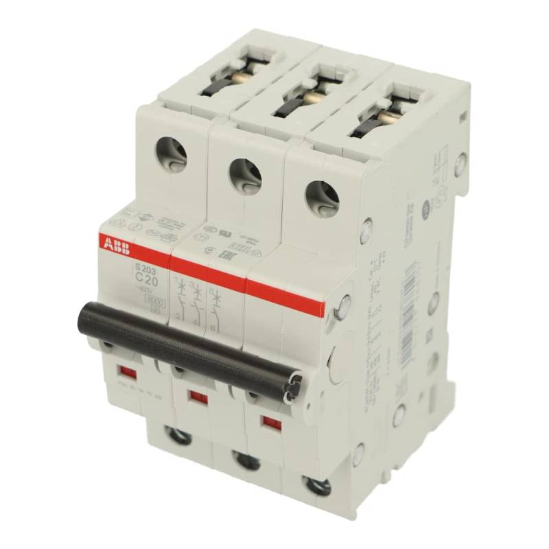 S203C20 | 2CDS253001R0204 | S203-C20 | ABB MINIATURE CIRCUIT BREAKER, 3 POLE, TYPE C, 20A von ABB