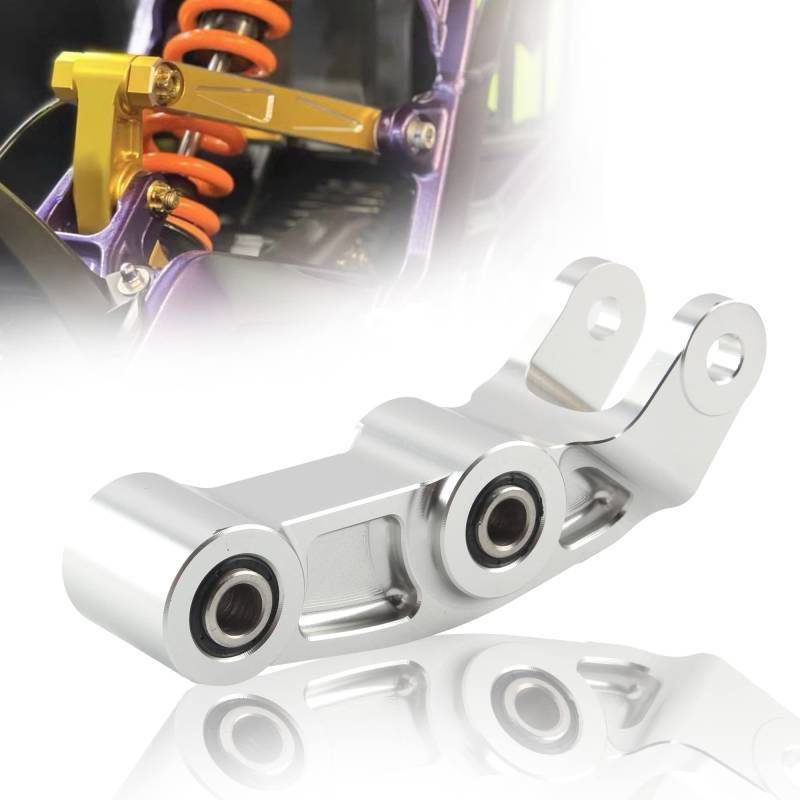 ABCERRSI Dirt Bike Stoßdämpfer hinten, progressives Federglied, 1,9 cm verstellbares Motorrad-Federgestänge für Sur Ron Light Bee S X (Silber) von ABCERRSI