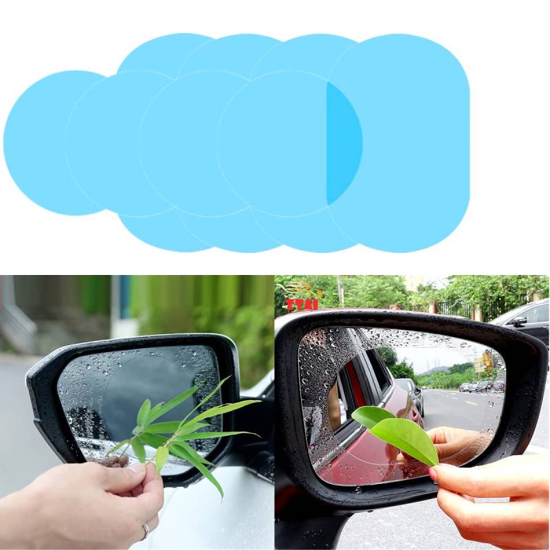 ABDA Auto Rückspiegel Regenschutz Folie, 8-teilige Auto-Rückspiegel-Regenfolie, Auto-Seitenfenster-Regenfolie, geeignet für Motorräder, Autos, Lastwagen usw. von ABDA