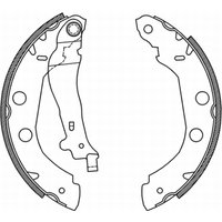Bremsbackensatz ABE C01002ABE von Abe