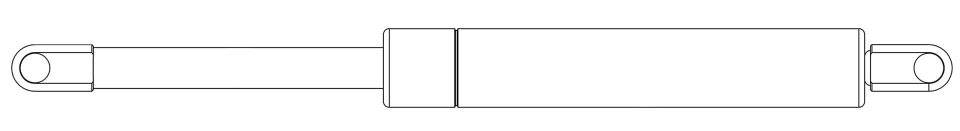 1x Gasfeder,Gasdruckfeder,L:1125,Hub:500,14/28,Pferdeanhänger,Anhänger,Klappe (1000N) von ABLE-GOODS