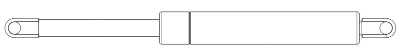 1x Gasfeder,Gasdruckfeder,L:1125,Hub:500,14/28,Pferdeanhänger,Anhänger,Klappe (1000N) von ABLE-GOODS