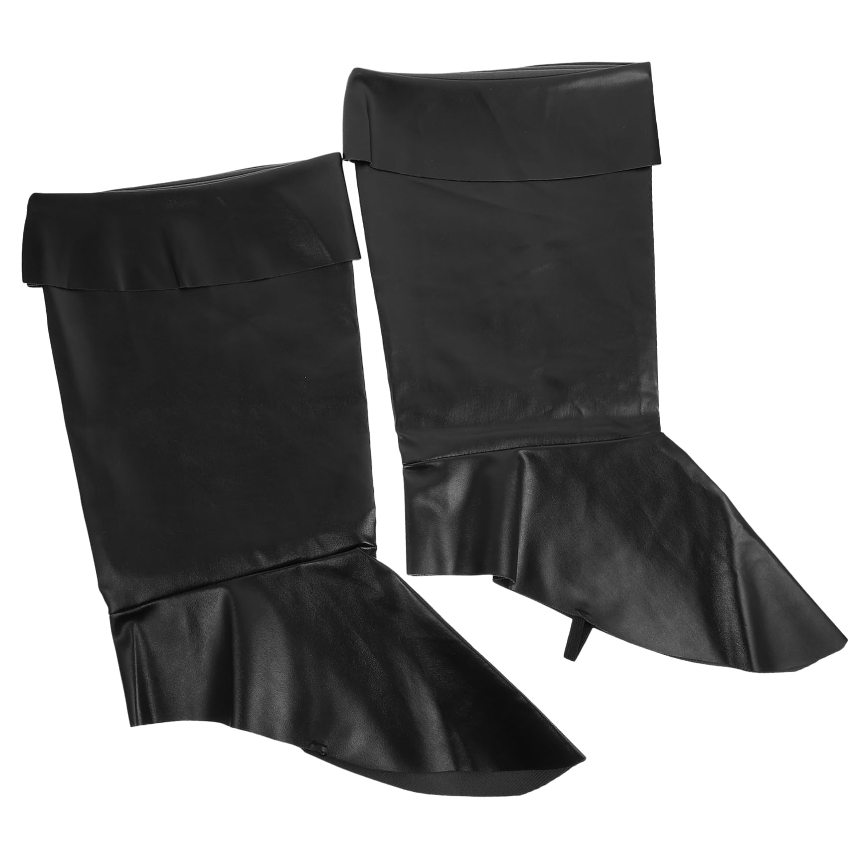 ABOOFAN 1 Paar Weihnachtsmann-stiefelüberzüge Aus Leder (schwarz) Geschenk Stiefelstulpen Für Den Weihnachtsmann Weihnachtsbedarf Weihnachtssockenabdeckung Pu-Leder Pirat Dekorative Schuhe von ABOOFAN