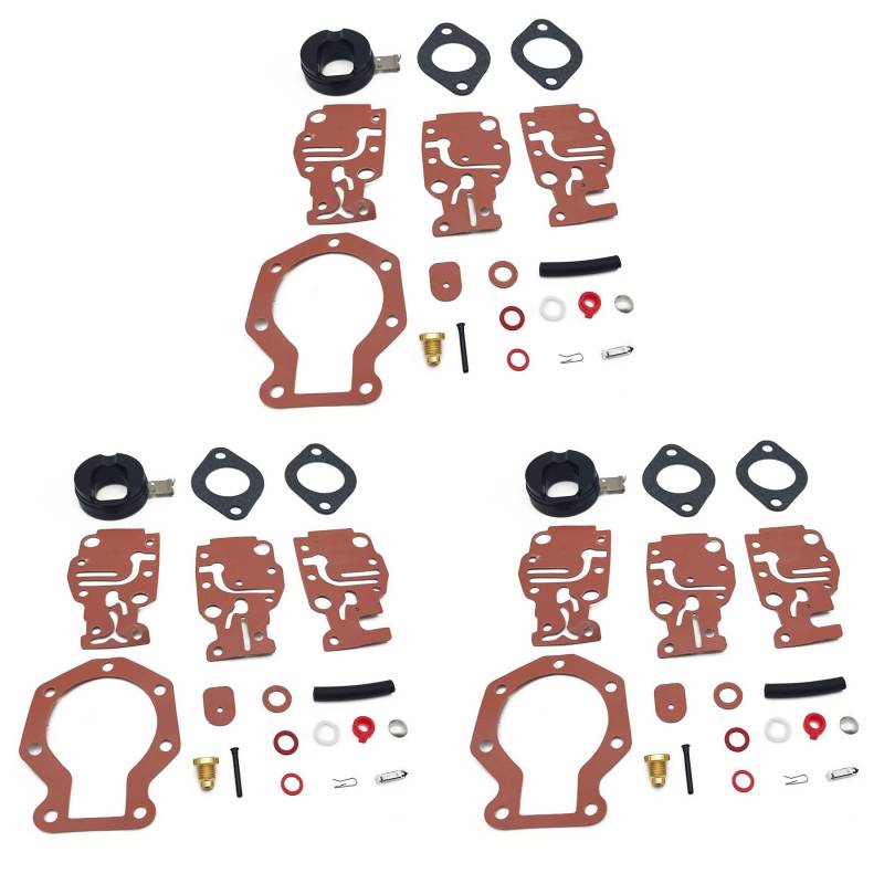 Vergaser-Reparatur-Set für Johnson Evinrude 439073 431897 6 8 9,9 15 20 PS (Farbe: 3 Sets) von ABOXU