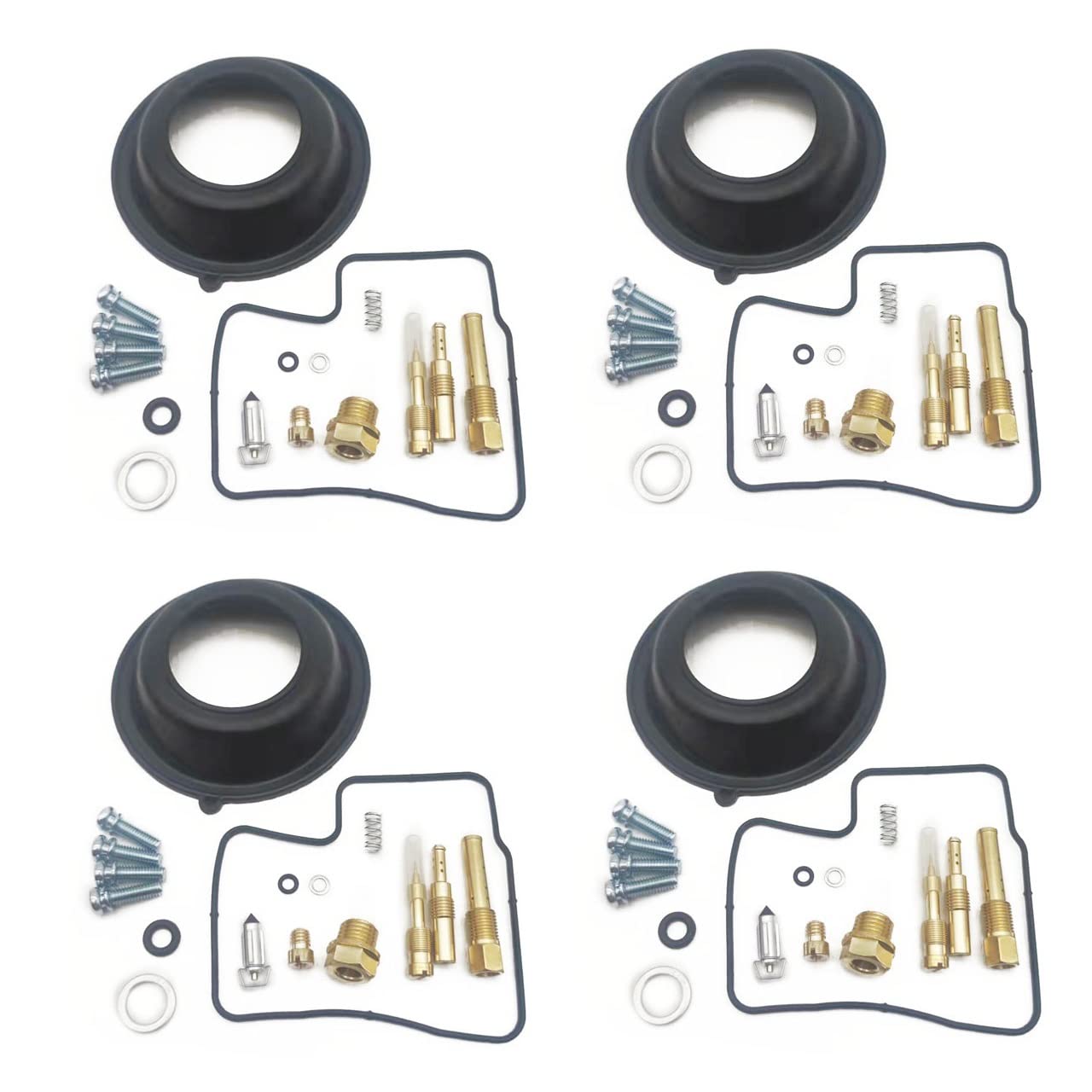 Vergaser-Reparatursatz für Honda Shadow 500 VT500C 83-85 VT 500 VT500 C 500C Kraftstoffsystem schwimmende Nadeldichtung Vakuummembran (Farbe: 4 Sets) von ABOXU