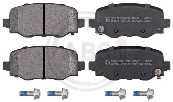 Bremsbelagsatz, Scheibenbremse Hinterachse ABS 35039 von ABS