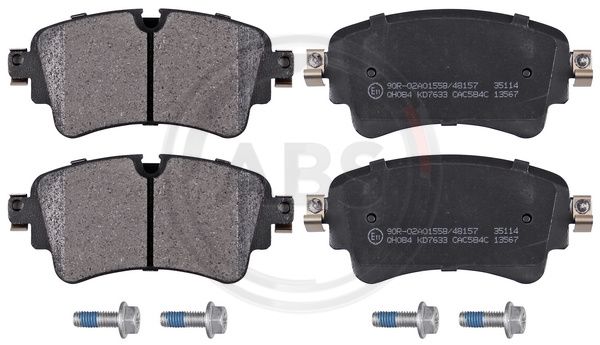 Bremsbelagsatz, Scheibenbremse Hinterachse ABS 35114 von ABS