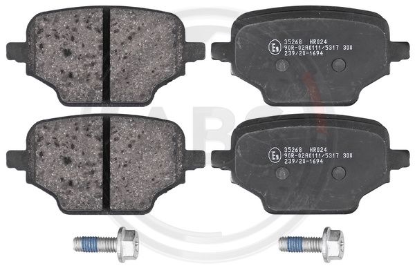 Bremsbelagsatz, Scheibenbremse Hinterachse ABS 35268 von ABS