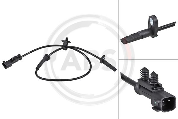 Sensor, Raddrehzahl Hinterachse ABS 30182 von ABS