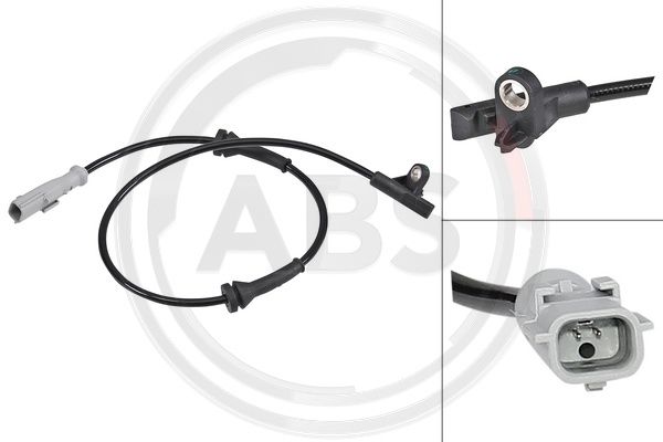 Sensor, Raddrehzahl Hinterachse links ABS 30227 von ABS