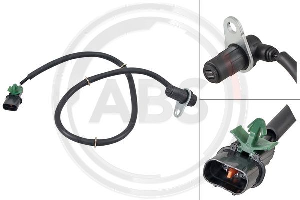 Sensor, Raddrehzahl Hinterachse links ABS 31629 von ABS