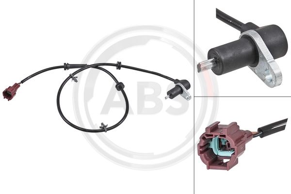 Sensor, Raddrehzahl Hinterachse links ABS 31925 von ABS