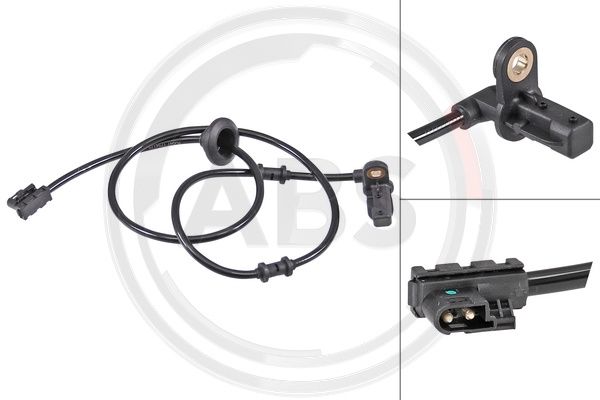 Sensor, Raddrehzahl Hinterachse rechts ABS 30200 von ABS