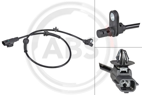 Sensor, Raddrehzahl Hinterachse rechts ABS 30226 von ABS