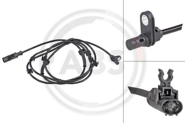 Sensor, Raddrehzahl Hinterachse rechts ABS 31874 von ABS