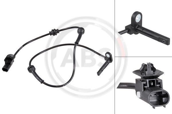 Sensor, Raddrehzahl Vorderachse ABS 31827 von ABS