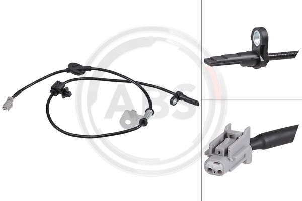 Sensor, Raddrehzahl Vorderachse rechts ABS 32106 von ABS