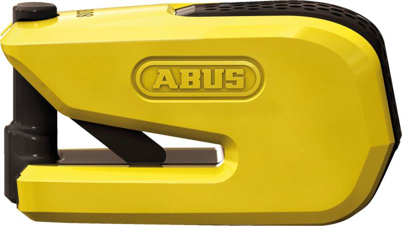 ABUS Bremsscheibenschloss Granit Detecto SmartX 8078 2.0 für Motorräder - smartes Motorradschloss mit 100 dB Alarm - Bedienung per App Sicherheitslevel 18 - Gelb von ABUS