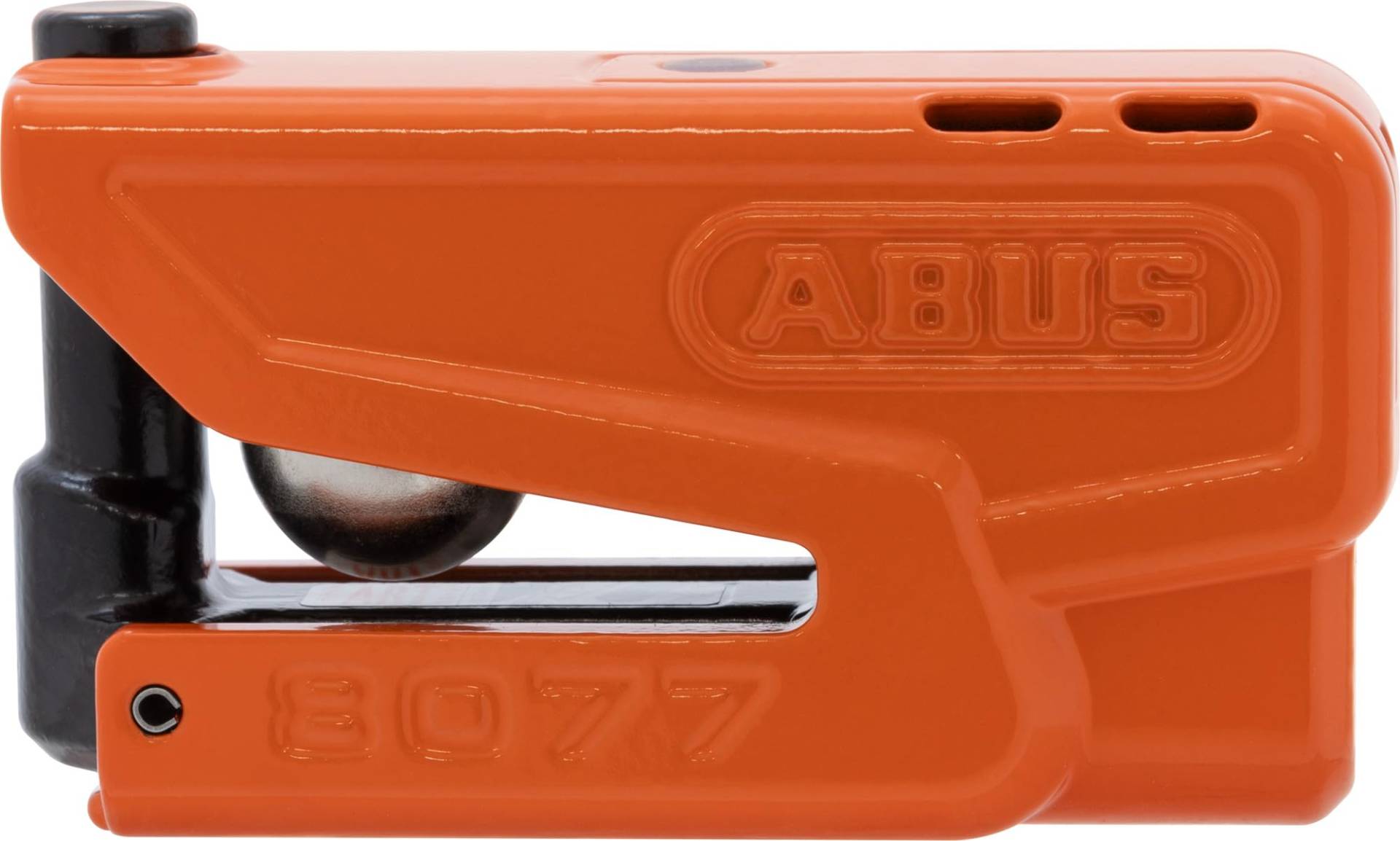 ABUS Bremsscheibenschloss Granit Detecto XPlus 8077 2.0 - Motorradschloss mit Alarm und intelligentem Voralarm - aus gehärtetem Stahl - für den Schutz hochwertiger Motorräder - Orange von ABUS