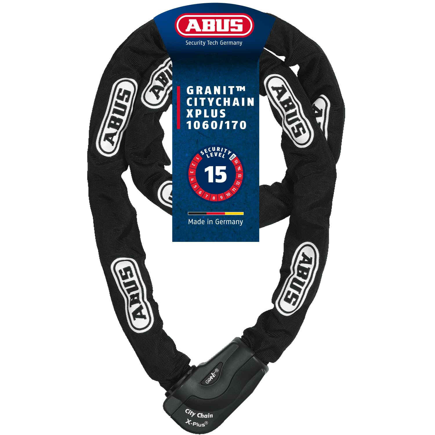 ABUS CityChain X-Plus 1060/170, Schloss-Ketten-Kombi, 2012, schwarz, standard von ABUS