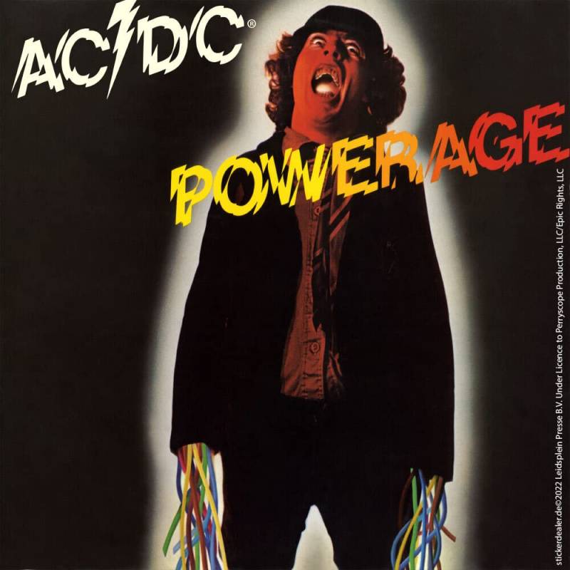 AC/DC Aufkleber Powerage Album Cover Sticker Hardrock Metal Heavy ca. 10x10 cm von AC/DC