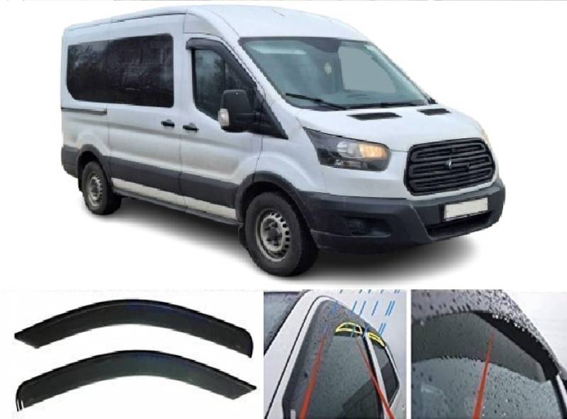 AC WOW 2 x Windabweiser für Ford Transit 2013 2014 2015 2016 2017 2018 2019 2020 2021 2022 2023 2024 von AC WOW