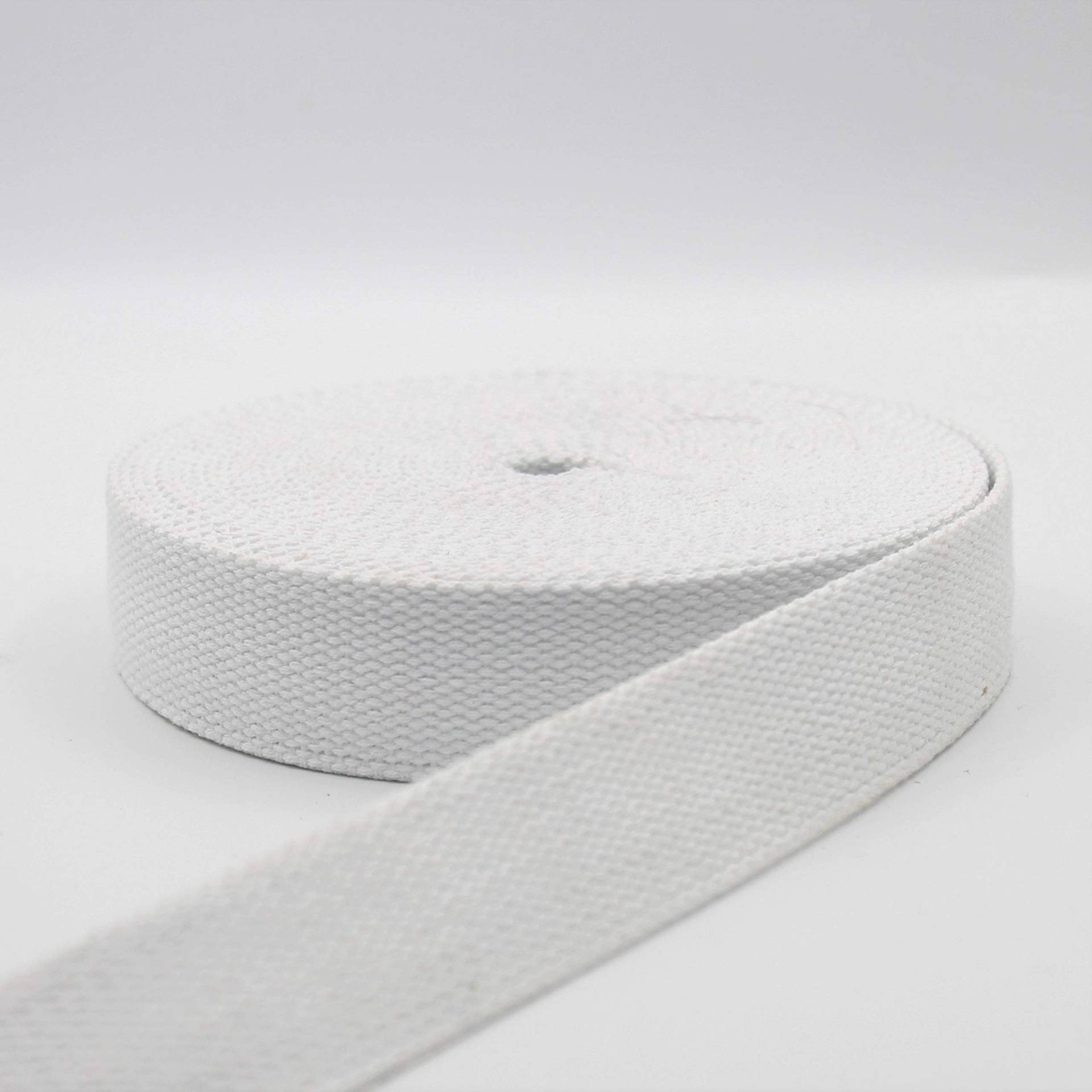 Gurtband aus Baumwolle, 5 m, weiß, 5 m x 40 mm von ACCESSOIRES LEDUC