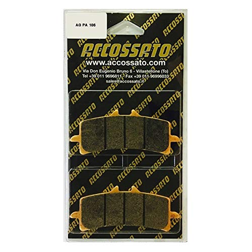 Accossato AGPA106EV2-P1726 Bremsbelagsatz, Schwarz, One Size von ACCOSSATO