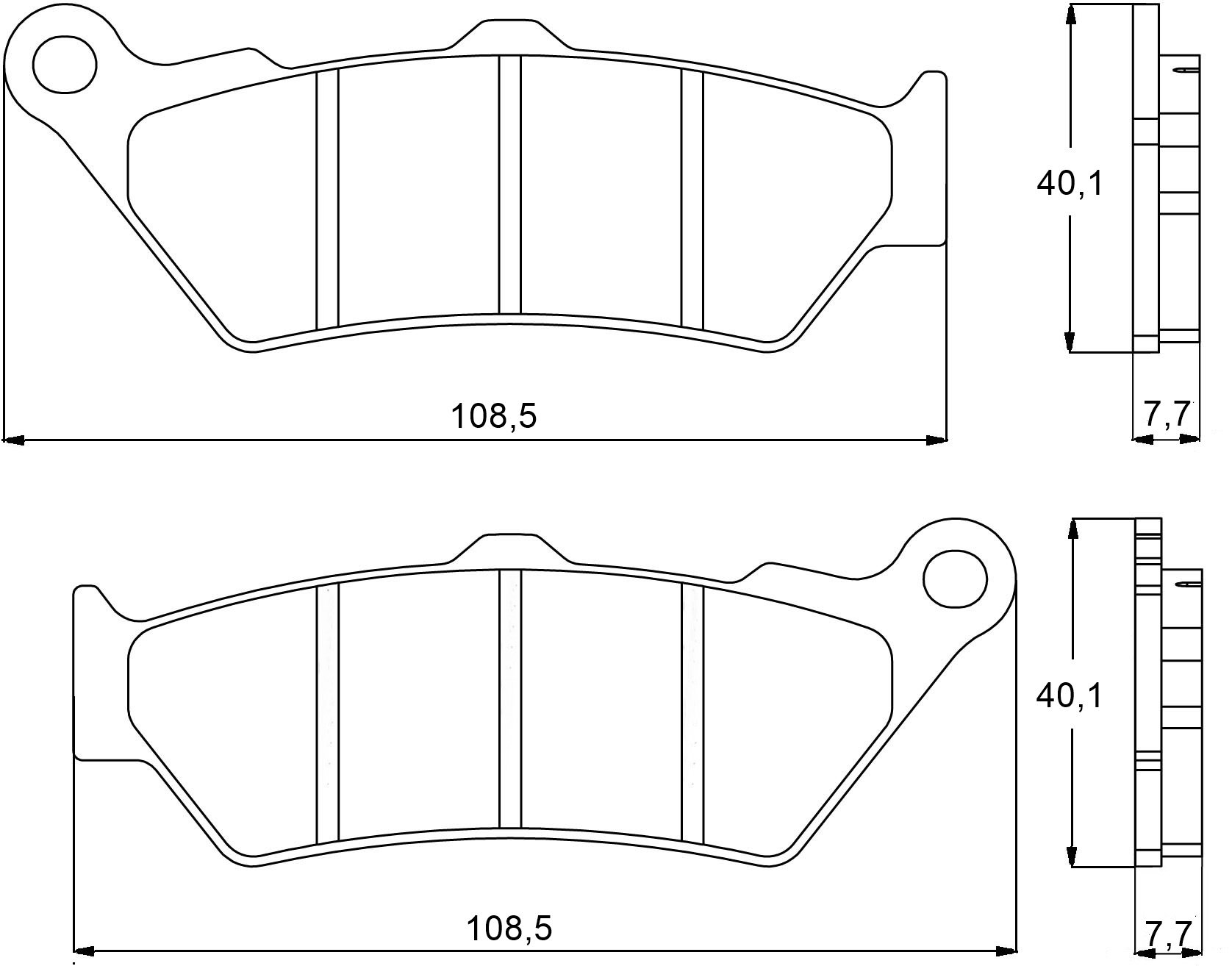 Accossato agpa92or-83 Bremsbelag, Set von 2 von ACCOSSATO