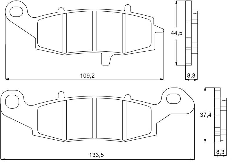 Accossato agpa95ev1 – 24 Bremsbelag, Set von 2 von ACCOSSATO