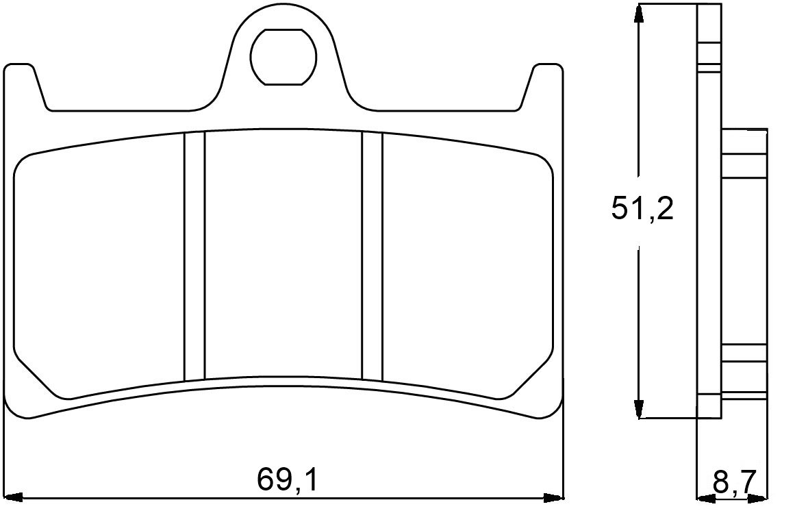 Accossato agpa97ev2 – 20 Bremsbelag für Yamaha > MT-07 700, 700 (2014), Set von 2 von ACCOSSATO