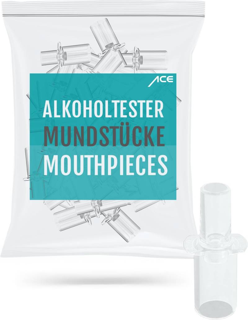 ACE Alkoholtester-Mundstücke - 100x Mundstück A, Q, X, AF-33 - Vorratspackung mit 25 Alkotester-Mundstücken von ACE