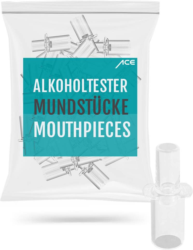 ACE Alkoholtester-Mundstücke - 200x Mundstück A, Q, X, AF-33 - Vorratspackung mit 25 Alkotester-Mundstücken von ACE