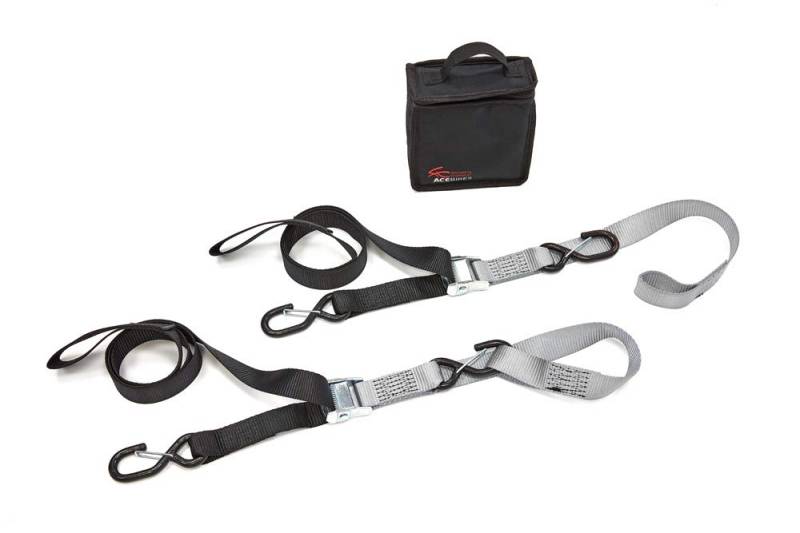 ACEBIKES Spanngurtset Cam Buckle Strap Duo (Black/Grey) von ACEBIKES