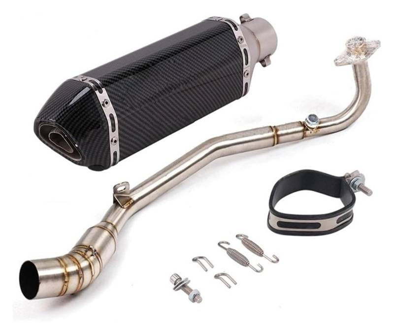 Motorrad Auspuff Für NMAX125 NMAX155 Slip-On-Vollsystem-Motorradauspuff Escape Modify Front Mid Link Pipe Mit Schalldämpfer DB Killer Auspuff(1) von ACEBSBGGAP