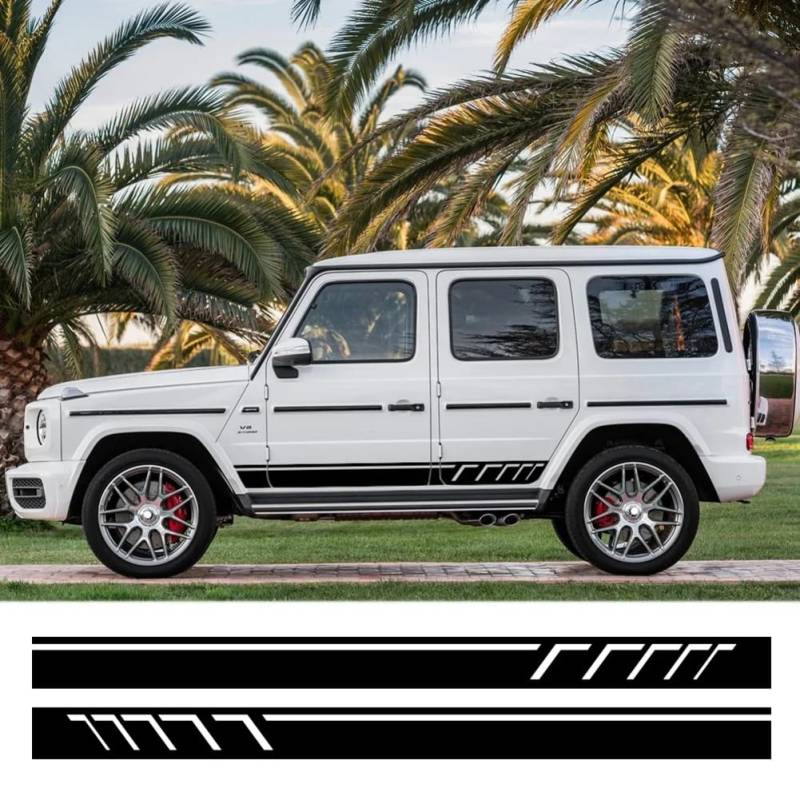 2 STÜCKE Autoseitenkarosserie-Aufkleber, für M=ercedes B=ENZ G Glas G55 G63 AMG W463 G500 Klasse G350D DIY Aufkleber Auto-Tuning-Zubehör von ACHBGTMQ