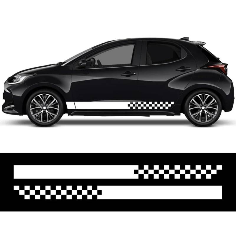 Für T=oyota, für Yaris Autotür-Seitenaufkleber-Abziehbild-Set Auto-Styling-Vinylfolie wasserdichte Aufkleber DIY-Aufkleber Auto-Außenzubehör von ACHBGTMQ