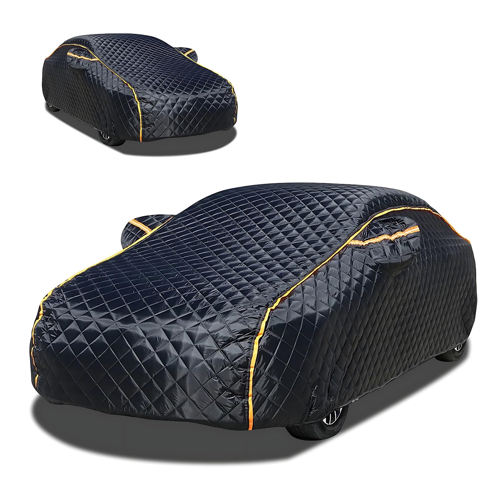 Autoabdeckung für Audi TT RS MK1/ MK2/ MK3, Autoabdeckung mit Baumwollfutter Winter Wasserdicht Auto Abdeckplane im Freien, Outdoor Vollständige Autoabdeckung Hagelsichere Autoabdeckung(Black,MK3/TT 8 von ACKONQL