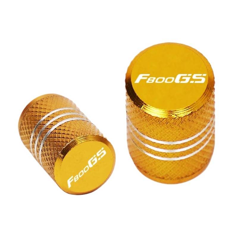 ACQMO Motorrad CNC gefräste Aluminium Ventilkappen für Reifen Kompatibel mit F800 GS Adventure 2008-2021(Gold) von ACQMO