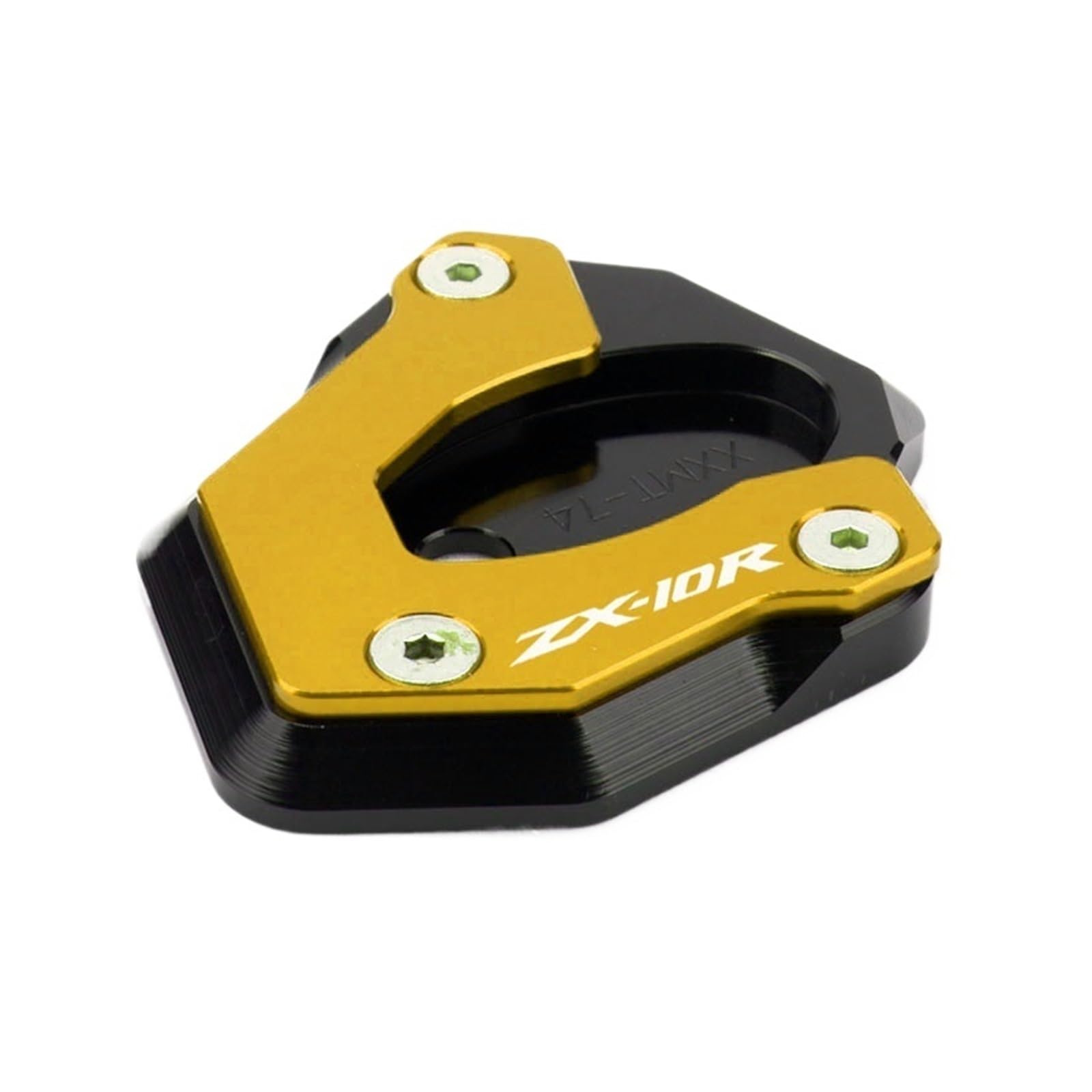 ACQMO Motorrad Seitenständer Verlängerte Stützplattenabdeckung kompatibel mit ZX-6R 2009-2014; ZX10R 2008-2016(Gold-ZX10R) von ACQMO