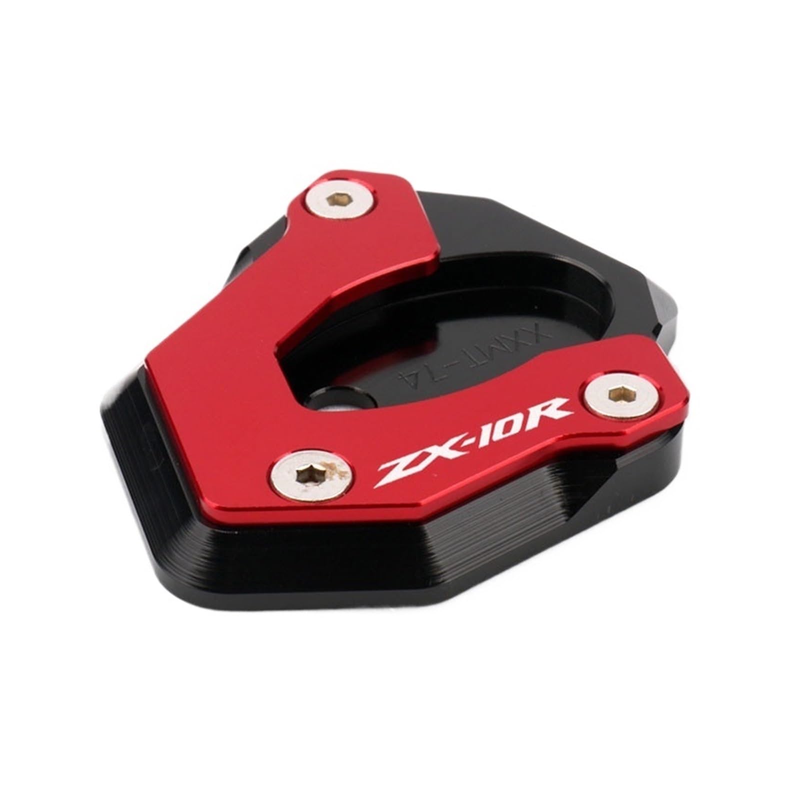 ACQMO Motorrad Seitenständer Verlängerte Stützplattenabdeckung kompatibel mit ZX-6R 2009-2014; ZX10R 2008-2016(Red-ZX10R) von ACQMO