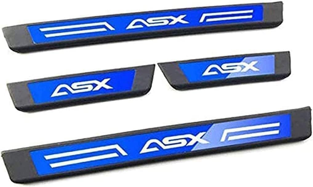 4 Edelstahl Tür Einstiegsleisten für Mitsubishi ASX, Anti Scratch Türschweller Schutz Leisten Einstiegsleisten Kratzschutz,Blue von ACRUZ