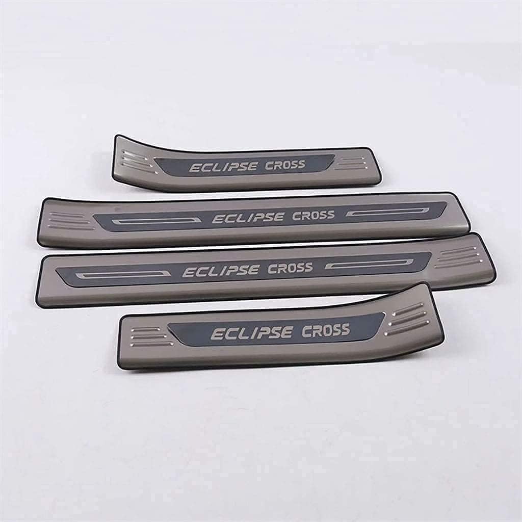 4 Edelstahl Tür Einstiegsleisten für Mitsubishi Eclipse Cross, Anti Scratch Türschweller Schutz Leisten Einstiegsleisten Kratzschutz von ACRUZ