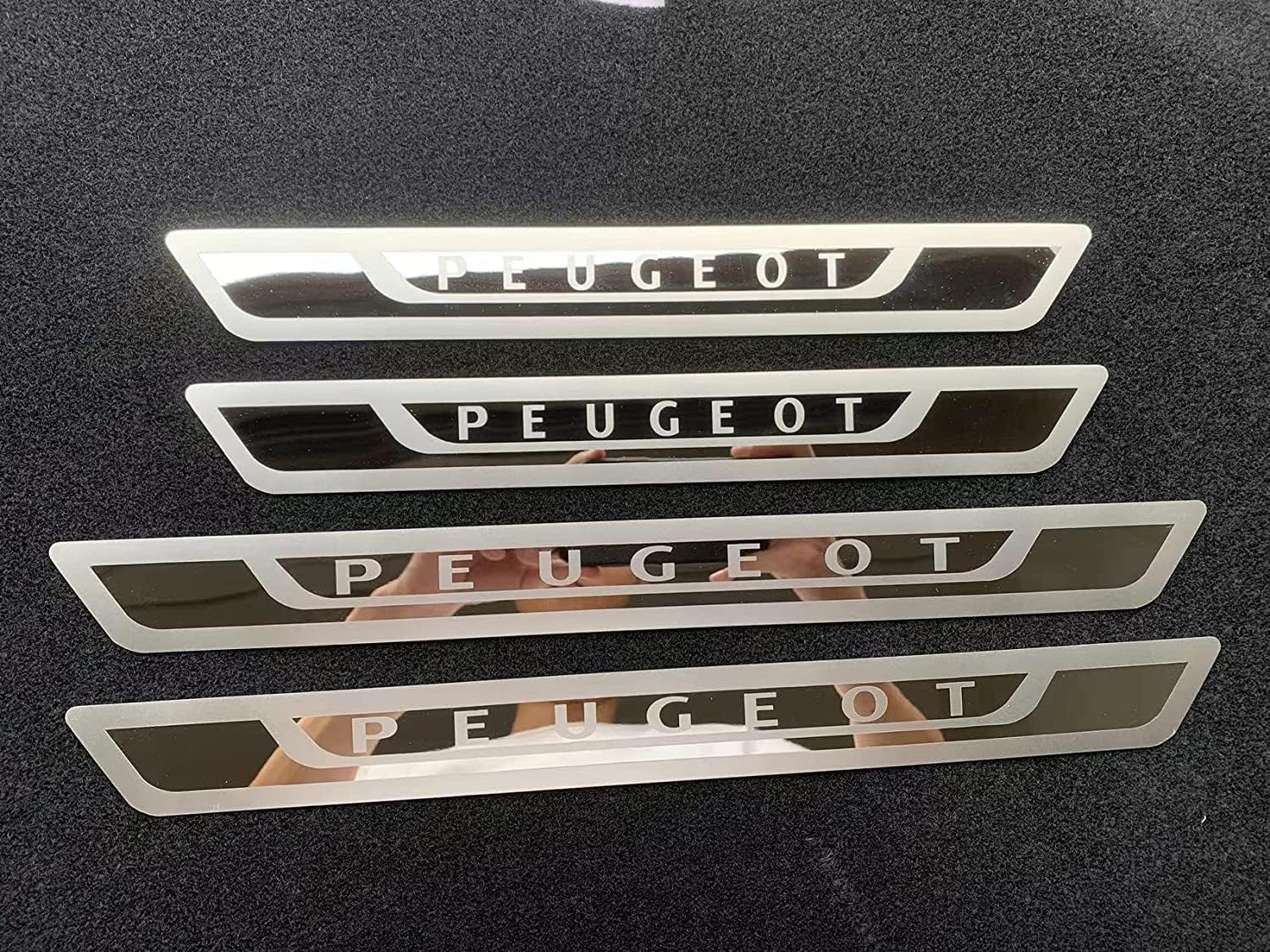 4 Edelstahl Tür Einstiegsleisten für Peugeot 308 408 508 3008 2008 307, Anti Scratch Türschweller Schutz Leisten Einstiegsleisten Kratzschutz von ACRUZ