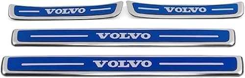 4 Edelstahl Tür Einstiegsleisten für Volvo XC40, Anti Scratch Türschweller Schutz Leisten Einstiegsleisten Kratzschutz,Blue von ACRUZ
