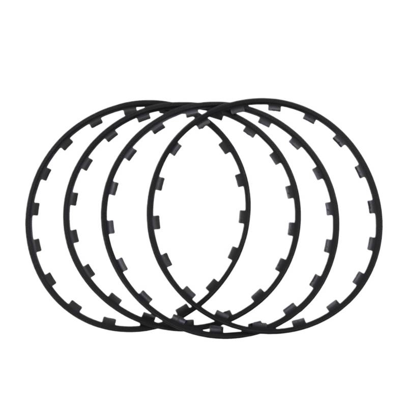Universal Auto 4 Stück Fahrzeugfelgen Kantenschutzring Reifenschutzstreifen, kompatibel mit Tesla Model 3 YSX 2017–2023, kompatibel mit BMW(Black-17 inch) von ACSGASCA