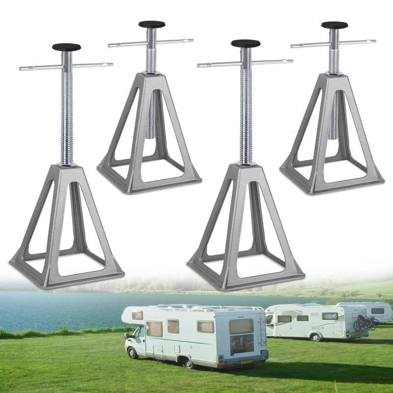 ACXIN 4 Stück Caravan Stützbock Unterstellbock Unterstellböcke KFZ Stützbock Höhenverstellbar 28-43cm Wohnwagen Zubehör, bis 1000Kg Belastbar für Auto, Wohnwagen, Wohnmobil, Anhänger von ACXIN