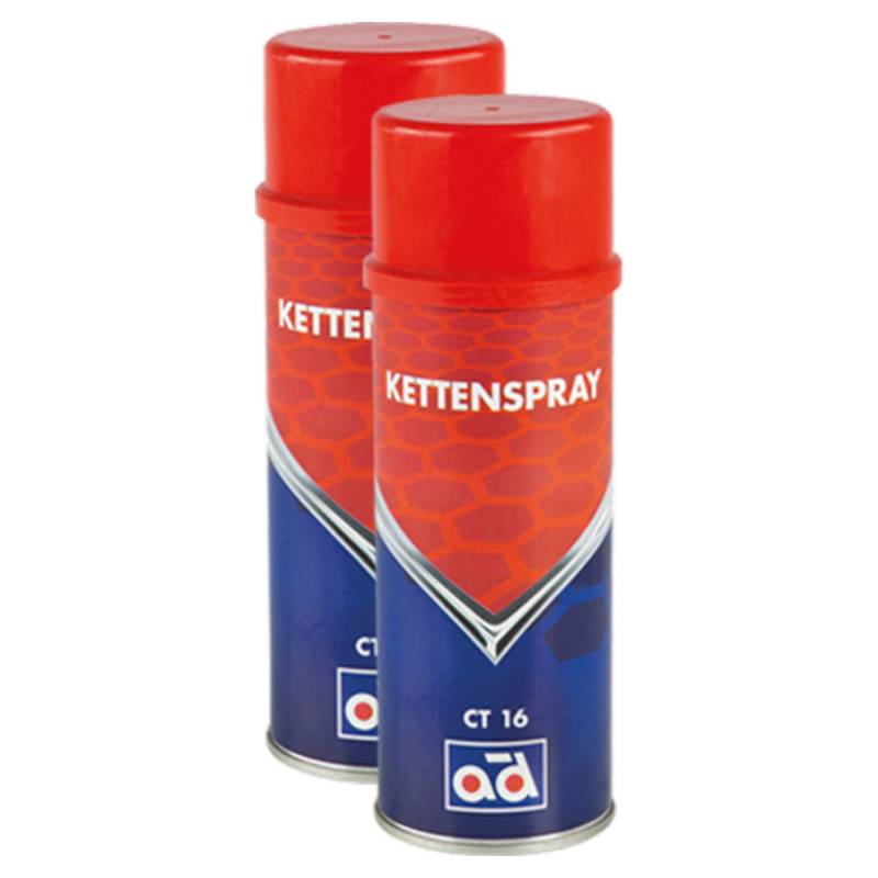 AD Chemie 2X Kettenspray Ct16 400ml Spraydose Spezialschmierstoff Für Ketten Gelenkverbindungen Scharniere Kettenöl Öl Oil 406067410 von AD Chemie